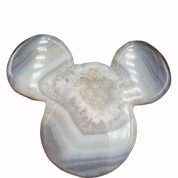 Natural Agate Geode Mickey Head Gift for Decoration Healing Chakra Stones - Picture 4 of 6